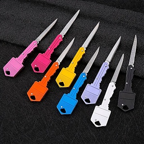 Stainless Steel Keychain Knife (assorted Colors)