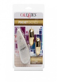 Pocket Exotics Double Gold Bullets Multispeed 2.1 Inch Gold (184076)