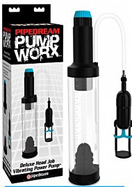 Pump Worx Deluxe Head Job Vibrating Power Penis Pump Ez-Grip Suction Enlarger (218880)